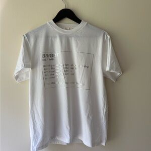 Golden Goose White with Silver Prints Crewneck Cotton Tee. Size S. Never worn
